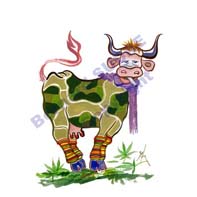 Logo Vache humoristique